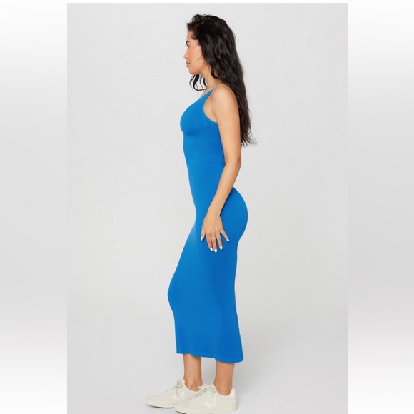 Fabletics+Yitty Smooth As Hell Shaping Maxi Dress/Slip | New | Blue | XS - Picture 2 of 11